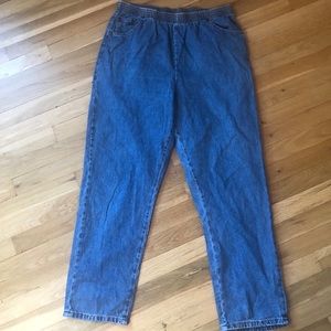 80s VINTAGE Elastic-Waist Jeans